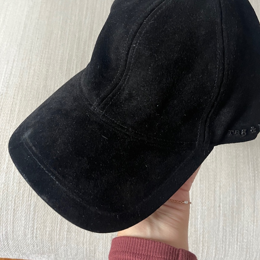 Rag and Bone black suede cap